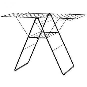 Brabantia Hangon 20 m Folding Drying Rack - Grey, 98 cm H x 59 cm W x 5 cm D, Matte Black