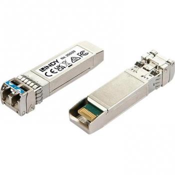 Transceptor SFP+ 10GBASE-LR LC Single Mode, compatible con estándares de transmisión de 10 Gbps, distancia máxima de hasta 10 km, conectores LC, longitud de onda de 1310 nm, diseño compacto y