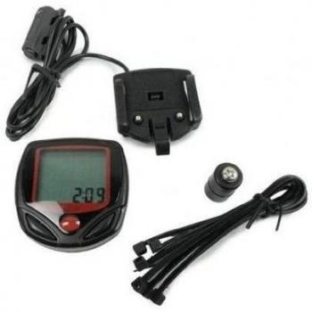 SODIAL(R) Velocimetro Cuentakilometros LCD SD-548B para Bicicleta, Negro y Rojo
