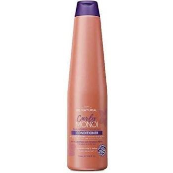 Be Natural Curly Monoi Acondicionador, Aceite de Monoi, Para Cabello con Rizos Y Ondulado, Blanco, 350 mililitros