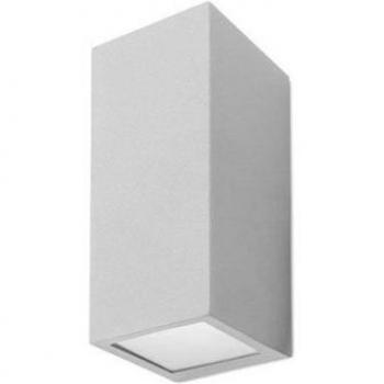 Aplique de Pared Cube en Color Gris con Espacio para 2 Bombillas GU10 de hasta 35W