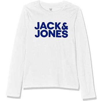 Jack & Jones Jjecorp Logo tee LS Crew Neck Ss19 Jr Camiseta, Blanco