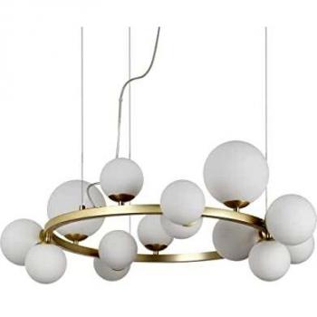 Lámpara colgante Perlage 14 luces Vidrio, metal