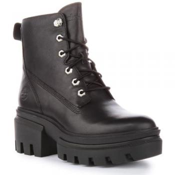 Timberland Everleigh Mid Lace-Up Boot for Women in Black, Size: 6.5