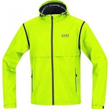 GORE RUNNING WEAR Essential Windstopper Active Shell Zip-Off - Chaqueta de running para hombre, color amarillo, talla M