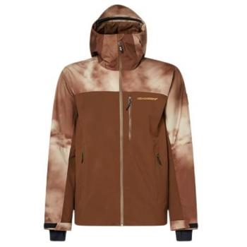 Chaqueta Shell Unisex Oakley TC Skull Reduct Carafe Brown con Estampado de Nubes