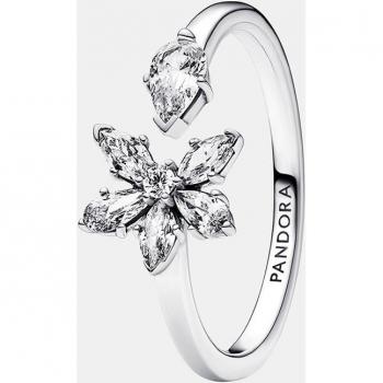 Pandora Anillo Abierto Herbario Brillante de Plata con Circonitas - 192611C01