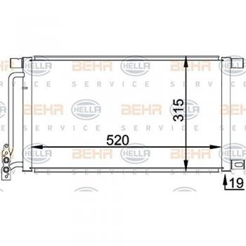 BEHR HELLA SERVICE 8FC 351 038-214 Condensador, aire acondicionado