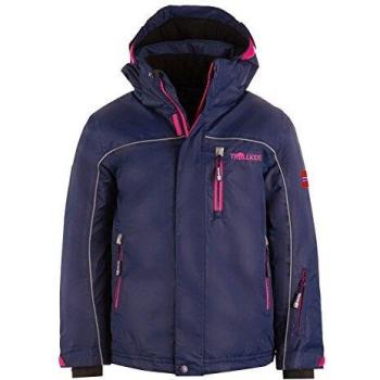 Trollkids Chaqueta para Nieve y esquí Holmenkollen XT, Color Azul Marino/Magenta Talla 3 años