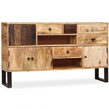 vidaXL Aparador 140x30x80 cm Madera Mango Mesa Consola Mesilla Mueble Auxiliar