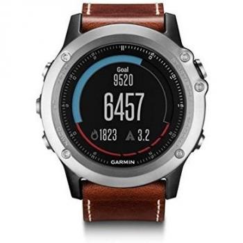 Garmin Fenix 3 Sapphire, Silver/Leather Bundle