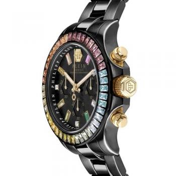 Philipp Plein Chronograph Lady Stainless Steel Watch, Black, One Size