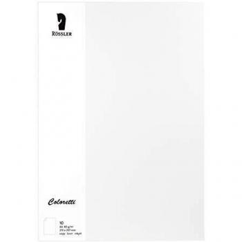 Papel de Carta Coloretti A4 80g/m², Color Blanco, Paquete de 10 Hojas