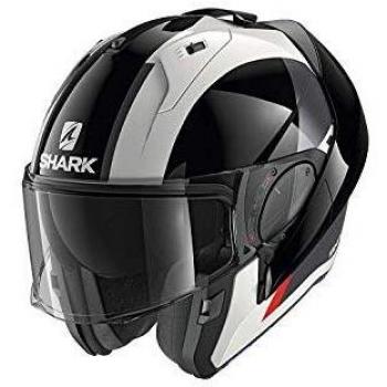Casco de moto Shark EVO ES ENDLESS WKR, Negro/Blanco/Rojo, XS