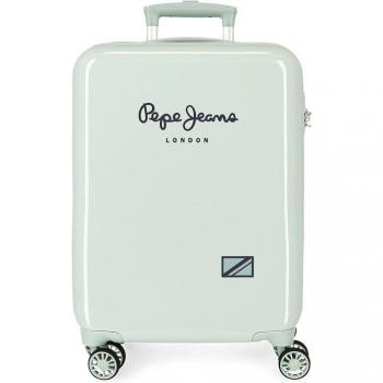 Maleta de cabina rígida Pepe Jeans Alenka 55 cm, capacidad 34L, color verde