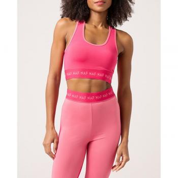 Top corto licra Fucsia L Naf Naf mujer línea deportiva