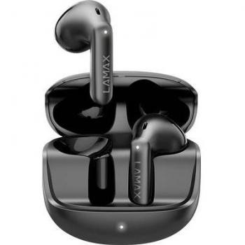 Lamax Tones1 Wireless In-ear Headphones - Bluetooth, 40h Battery Life, Touch Control, Sweat & Water Resistant, Black