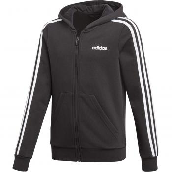 adidas YG E 3S FZ HD Sweatshirt, Niñas, Black/White, 1314