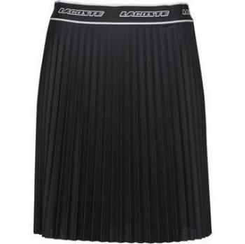 Falda plisada Lacoste negra y blanca para mujer - XS