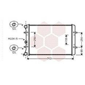 VAN WEZEL 58002217 Radiador, refrigeración del motor