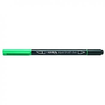 LYRA Aqua Brush Duo Rotulador acuarelable, Doble Punta, Verde Noche, Nachtgrün