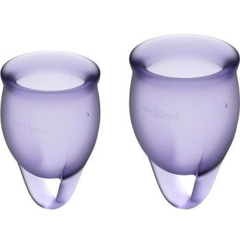 Satisfyer Feel Confident Copa Menstrual Morado Pack de 2 (15 ml + 20 ml)