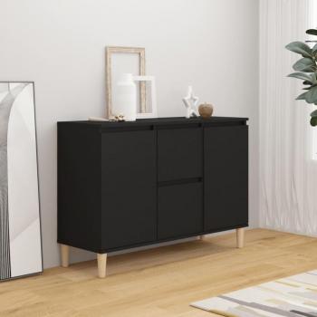 Aparador negro de madera multicapa 101x35x70 cm