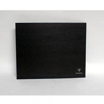 (26 x 33 cm, Art Folder, Elastic Straps, Black) - Clairefontaine A4 Kraft Art Folder, Elastic Straps, Black