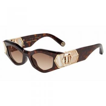 Philipp Plein Women's Shiny Dark Havana Brown Gradient Sunglasses - Size 52MM, CAT3