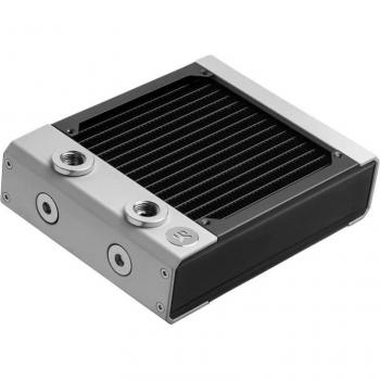 Radiador EKWB EK-Quantum Surface P120M Negro, 120 mm, diseño optimizado para alto rendimiento, construcción de aluminio, compatibilidad con ventiladores estándar de 120 mm, acabado negro elegante y resistente a la corrosión