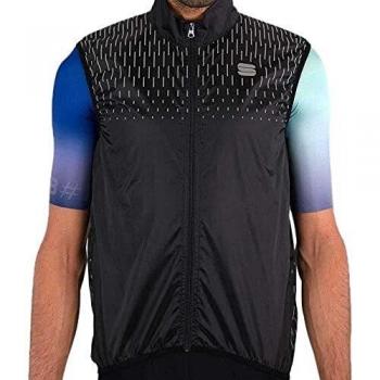 Chaleco cortavientos Sportful Reflex negro para ciclismo hombre XL