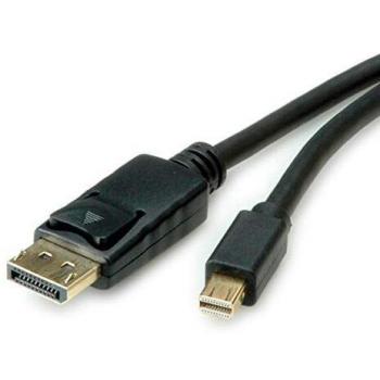 Cable DisplayPort Roline 11045815, Mini DisplayPort macho a DisplayPort macho, longitud 2m, versión 1.4, resolución 8K a 60Hz, soporte HDR, color negro