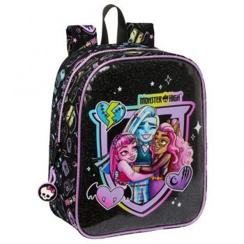 Mochila Infantil Monster High Negro 22 x 27 x 10 cm