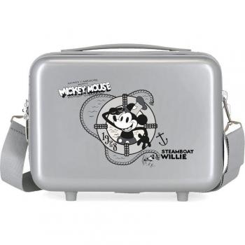 Neceser de Viaje Disney Mickey ABS 100 Steamboat Gris