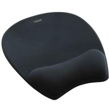 Alfombrilla para ratón ergonómica TooQ TQMP1002-B con reposamuñecas de espuma viscoelástica negra