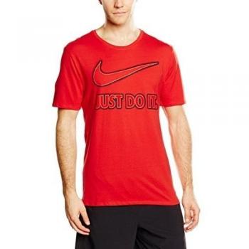 Nike Tee-Embrd JDI - Camiseta de manga corta para hombre, color rojo, talla XL
