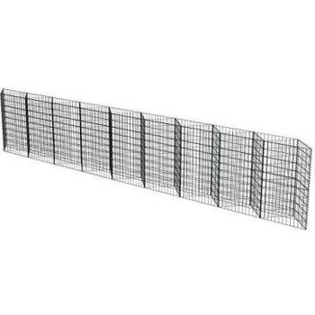 vidaXL Muro de gaviones de acero 630x30x100 cm