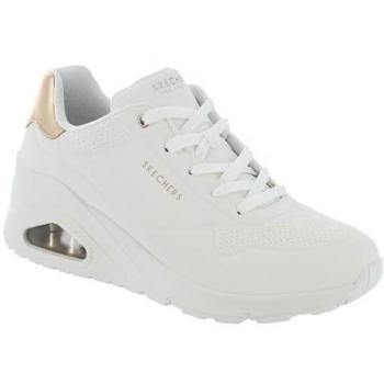 Zapatillas deportivas de mujer Skechers Uno Wedge Hi Steps blancas con cuña de 3 a 5 cm, modelo 177520, talla 41