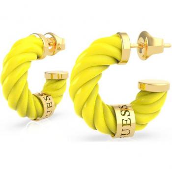 Pendientes Guess Ladies Earrings UBE70007 con diseño elegante, fabricados en acero inoxidable, con detalles en cristal y cierre de mariposa