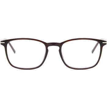 Gafas Recetadas Cuadrado Montuta Completa de Plástico Marrón para Hombre - Gafas Anti-Azules - SmartBuy Collection