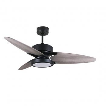 Ventilador de Techo DC Cross 30W Negro 3 Aspas Gris Roble