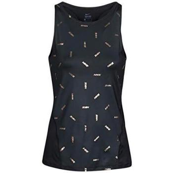 NIKE W NP Tank Toss Print Top/Singlet, Mujer, Black/dk Smoke Grey, S