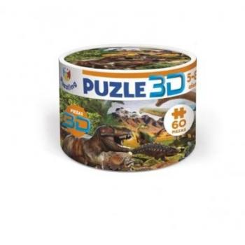 ROMPECABEZAS TRIDIMENSIONAL EDUCATIVO DINOSAURIOS 3D LENTICULAR - 60 PIEZAS