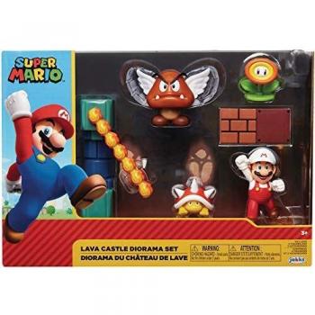 Funko- Set Diorama Castillo De Lava Super Mario Playset con Figuras, Color