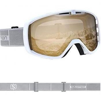 Salomon, Aksium Access, Máscara de esquí unisex, Blanco/Naranja