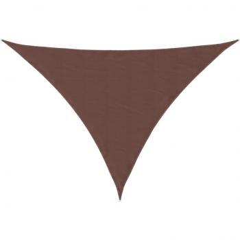 Toldo de vela triangular de tela oxford marrón 3x4x4 m