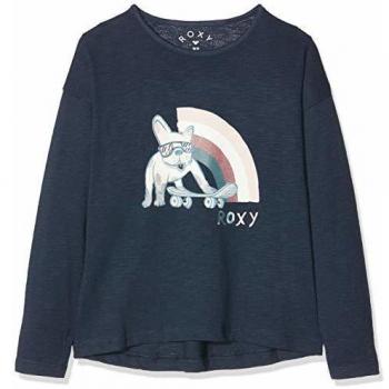 Roxy Only Time A - Camiseta De Manga Larga para Chicas 8-16 Camiseta De Manga Larga, Niñas, Mood Indigo, 14