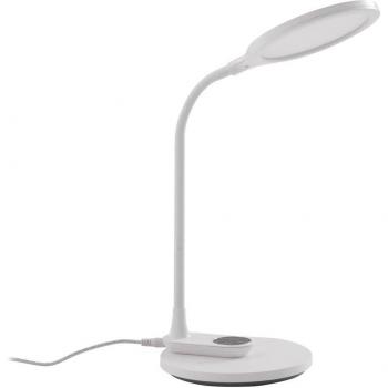 Lámpara de mesa LED Valtaria blanca, CCT y atenuable
