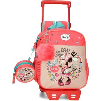 Mochila Guardería Minnie Lovin 25cm con carro