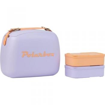 Nevera portátil CoolerBag 6L Malva Naranja Pop con Asa y Set de Recipientes POP